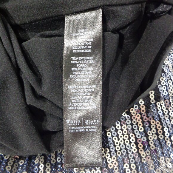 WHBM All Over Sequin Mini Dress Silver Gray Party Cocktail Stretch Size XXS - Picture 5 of 7